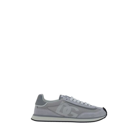Dolce & Gabbana Gray Fabric Low Top Men's Sneakers